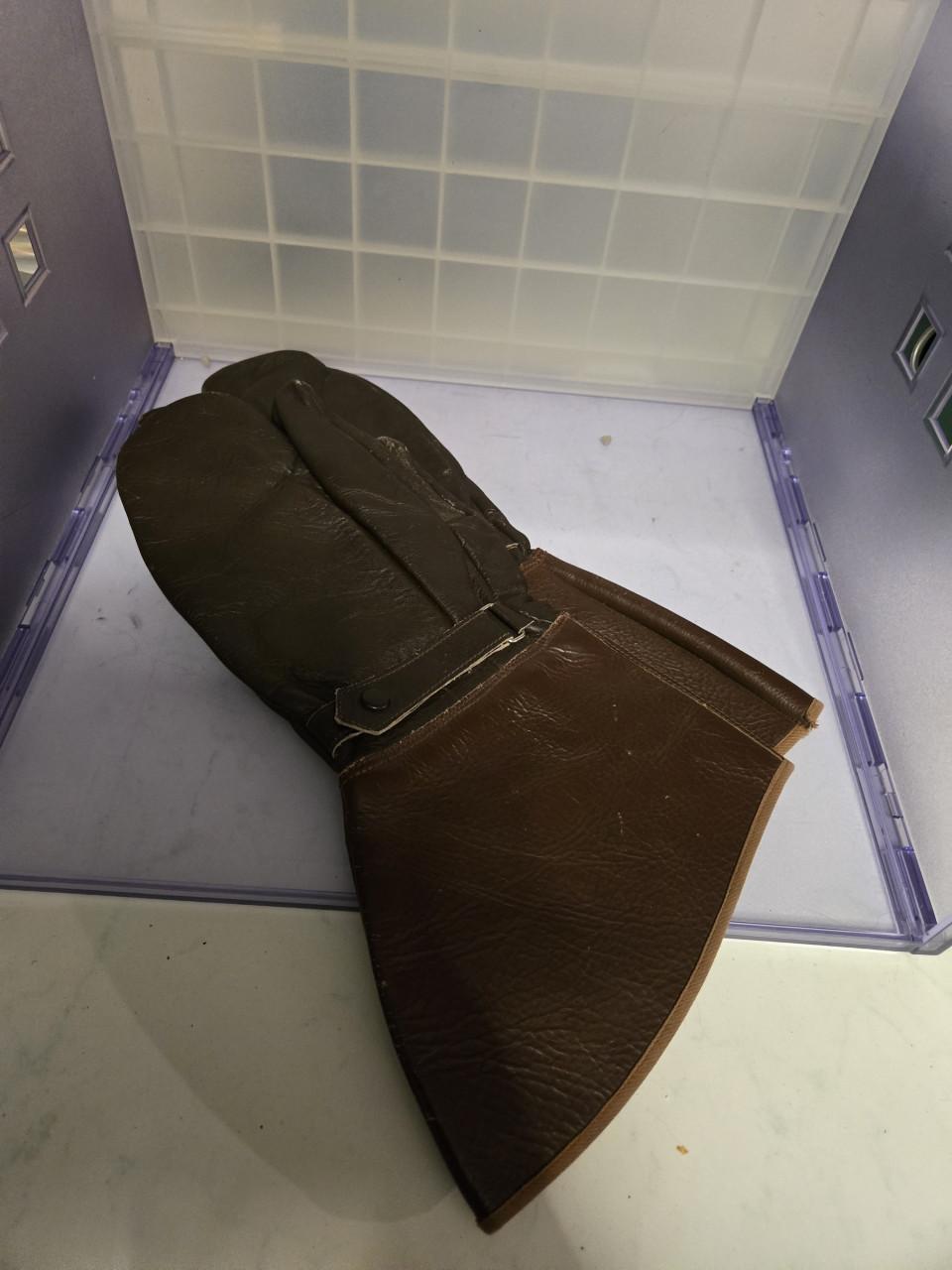 Vintage leren motorwanten,