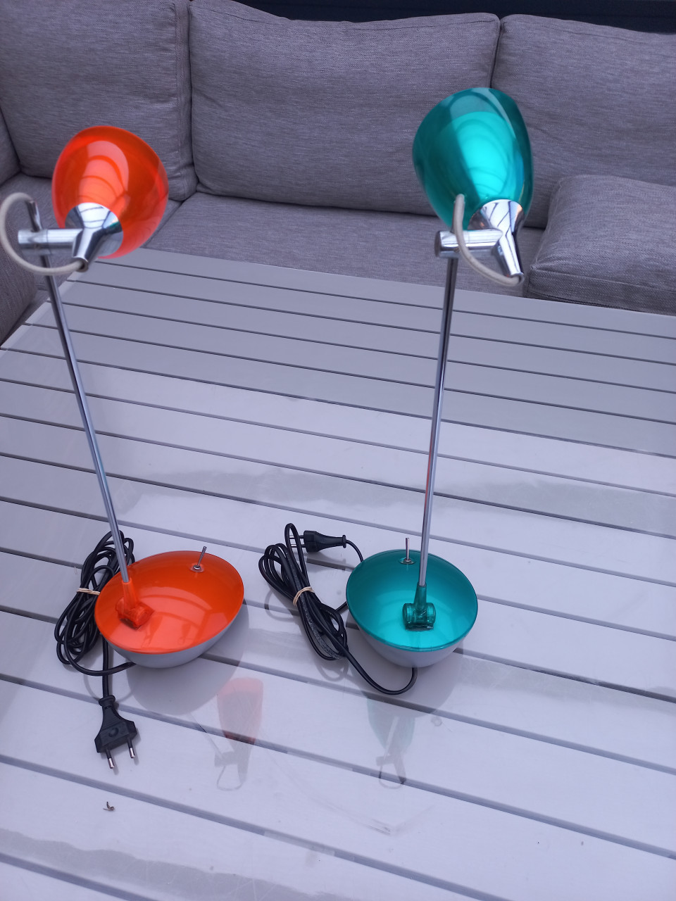 2 X  prachtige Tafellampen  CG Lighting ltd/swan 613. 12v