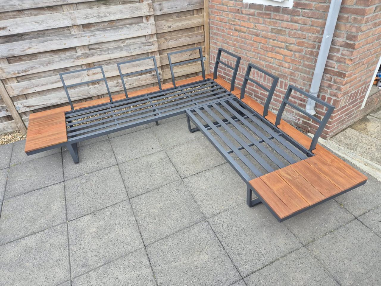 Aluminium Loungeset 232 x 232 cm (Bezorging mogelijk)
