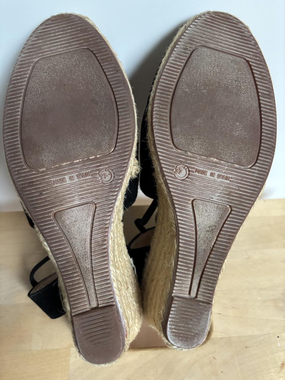 Manfield zwarte espadrilles maat 37