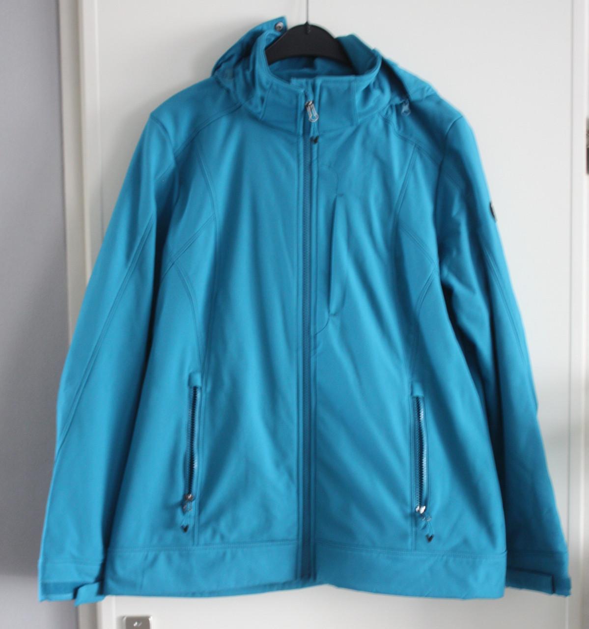 Blauwe jas met afneembate capuchon maat xl