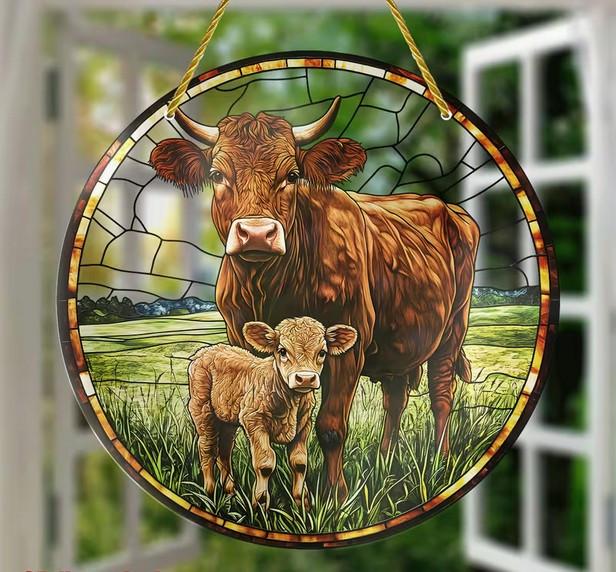 Raamhanger runderen - koeien met kalf