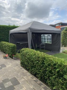 Partytent antraciet (harmonicamodel)