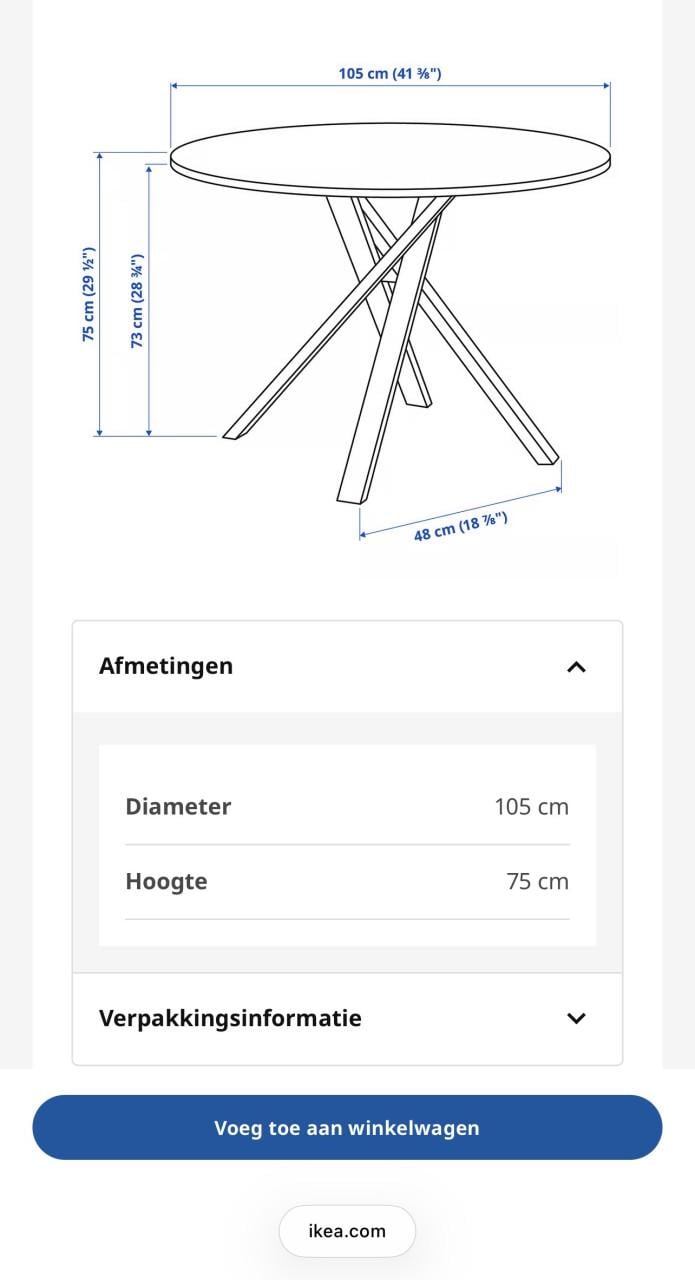 Eettafel met 4 bijpassende stoelen