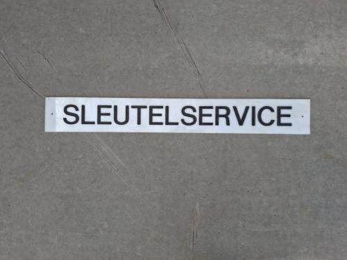 Bordje sleutelservice
