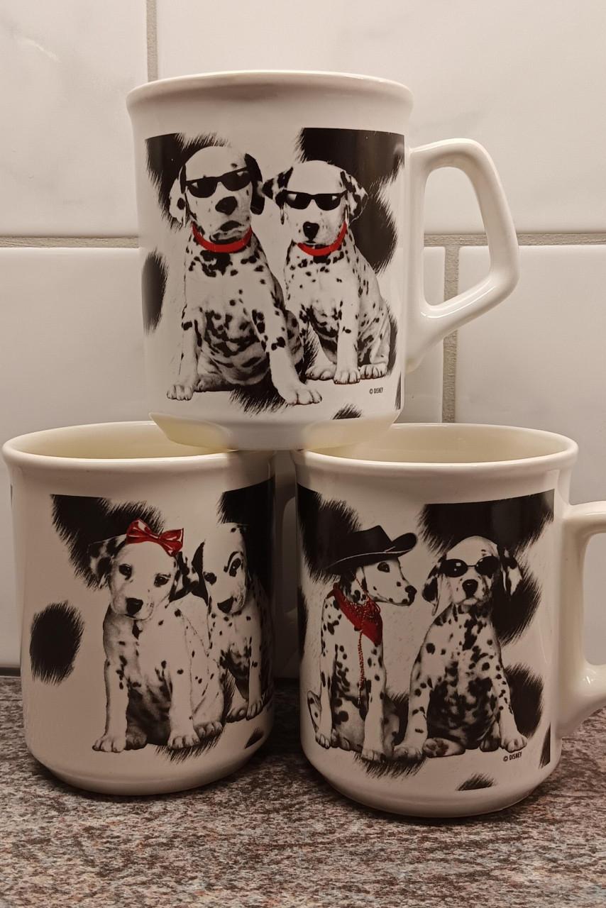 3 nieuwe leuke WALT DISNEY DALMATIERS MOKKEN/BEKERS