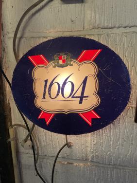 1664 bier lichtreclame ( jaren 60-70 )