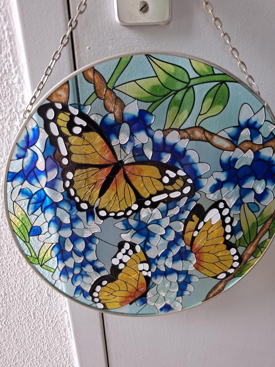 Glas in lood vlinders