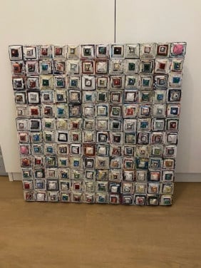 Kleurrijk schilderij van papier
