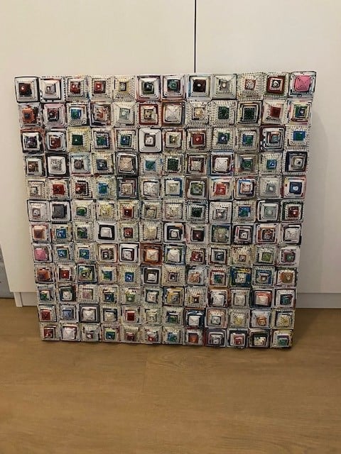 Kleurrijk schilderij van papier