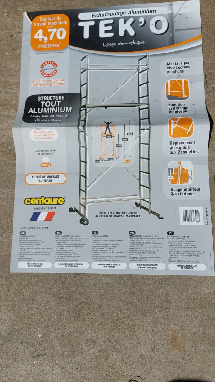 Aluminium rolsteiger - 4,7 M werkhoogte