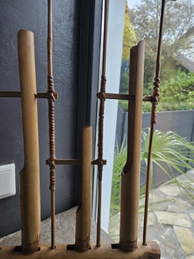 Mooi groot vintage angklung indonesisch bamboe muziekinstrument...