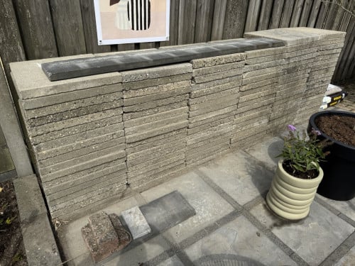 Betontegel, 110 stuks, 50x50x5