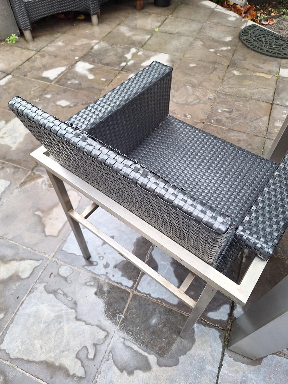 6 Tuinstoelen met RVS frame