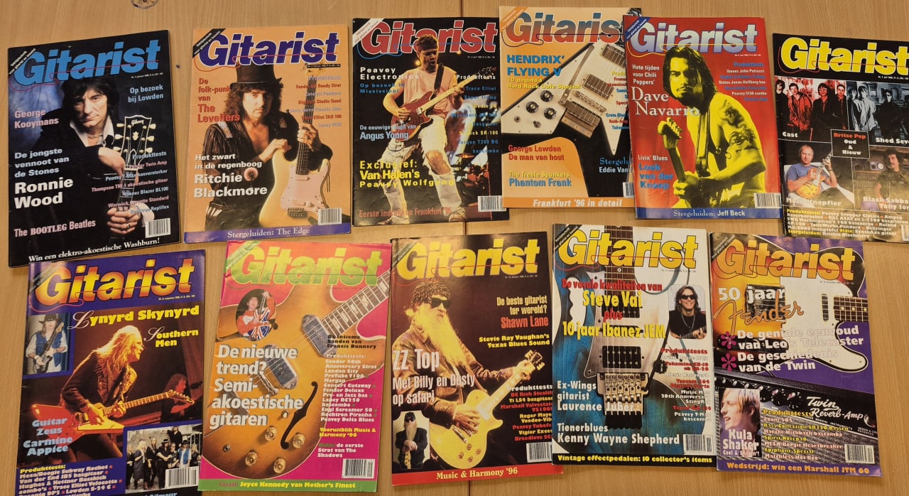 Enorme collectie gitaar magazines Gitarist