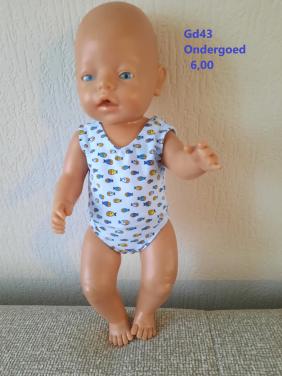Poppenkleertjes baby born. Ondergoed. Opbrengst KiKa.