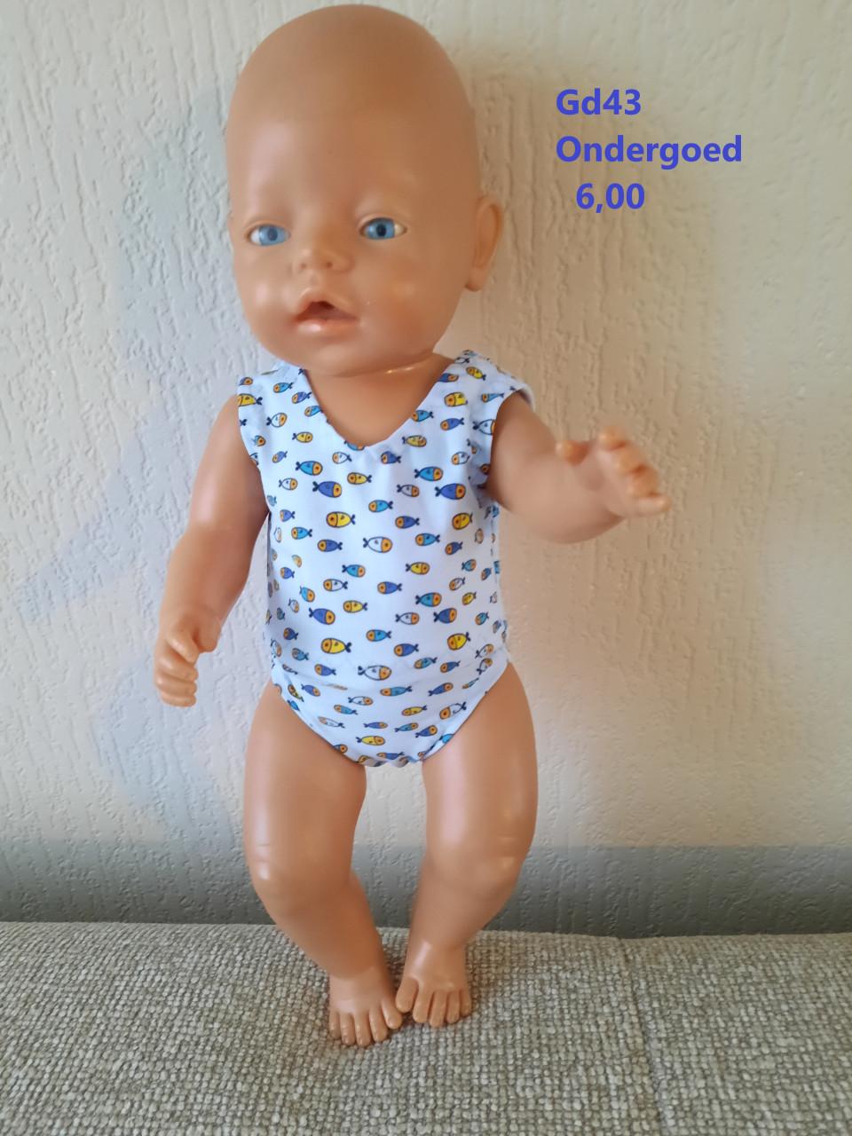 Poppenkleertjes baby born. Ondergoed. Opbrengst KiKa.