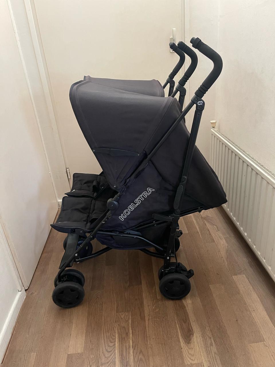 Tweeling / duo buggy Koelstra Twin met regenhoes