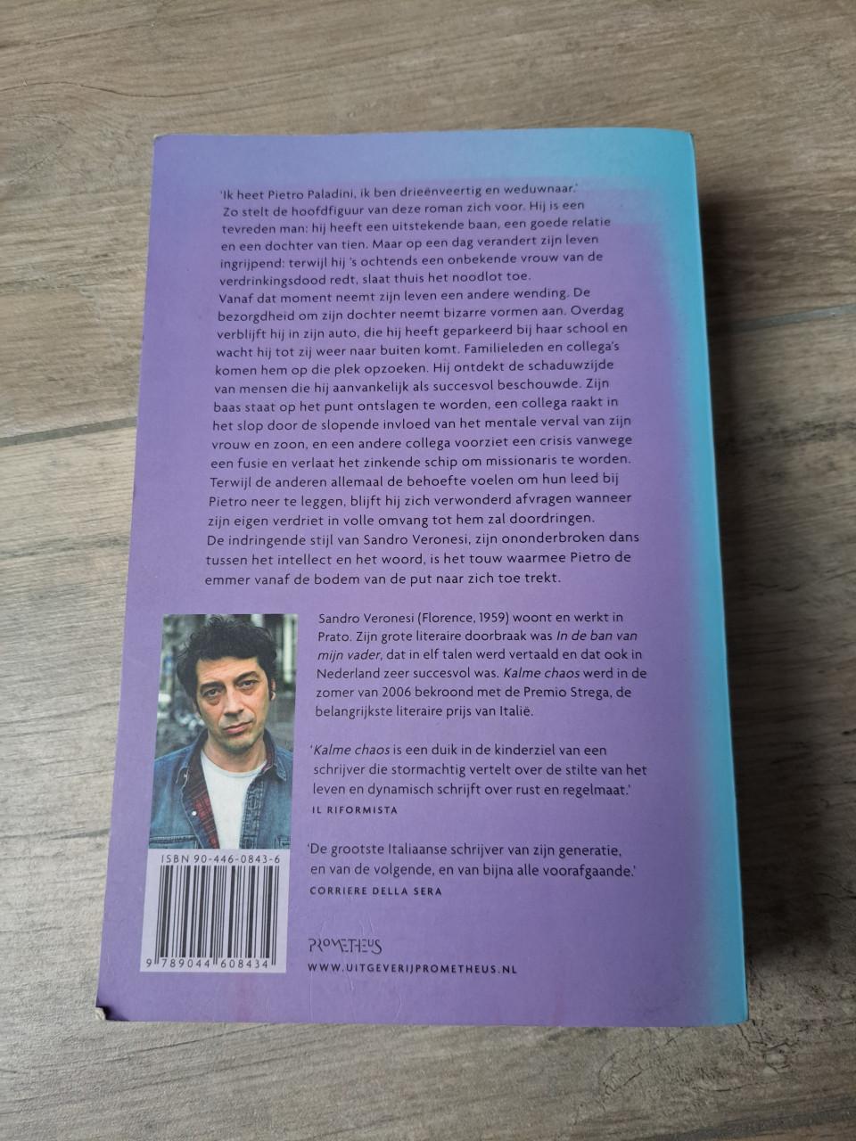 Roman Kalme chaos van. Sandro Veronesi
