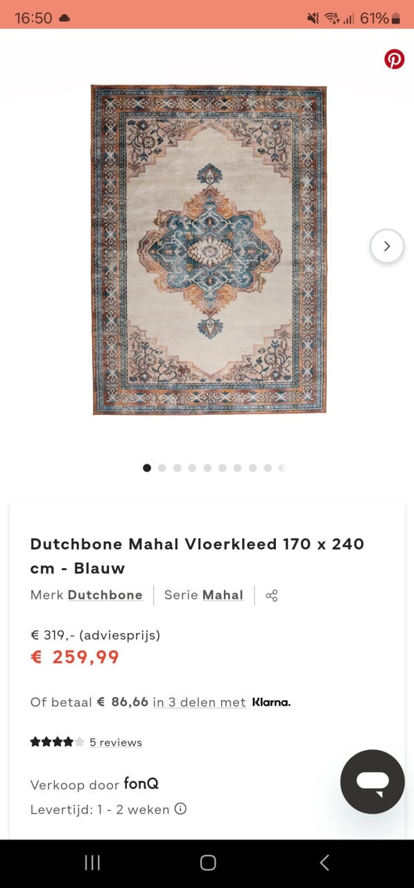 Vloerkleed Dutchbone "Mahal"