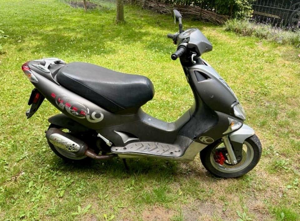 Te koop Kymco Super 9 50cc 2takt AC blauw kenteken