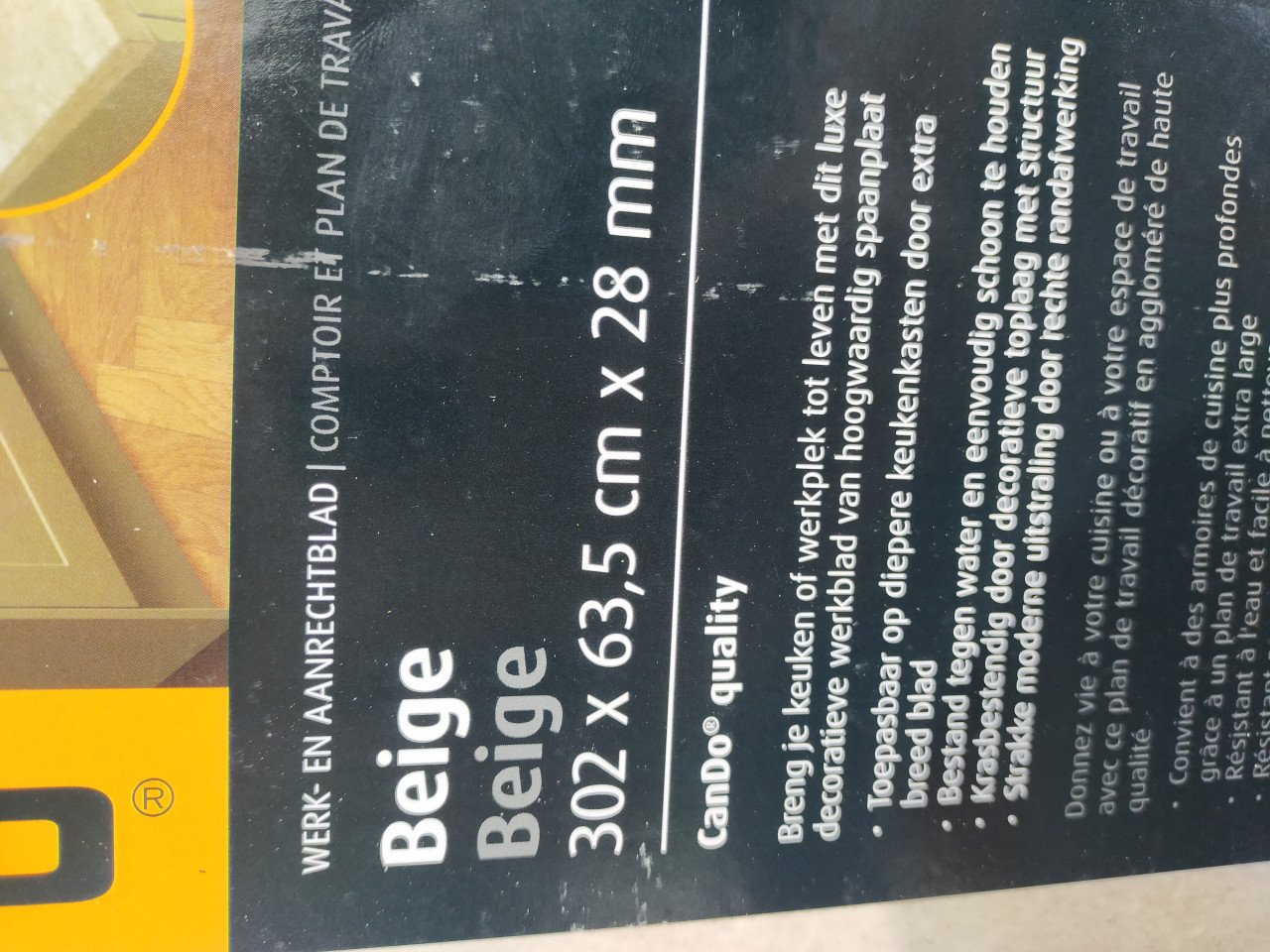 Nieuw dik werkblad