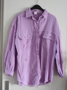 Lila spijker blouse jas  maat l