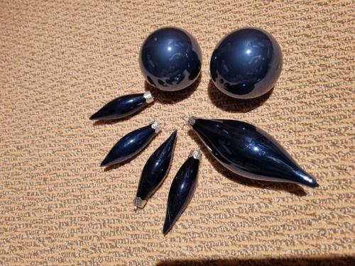 Kerstballen/pegels glanzend blauw