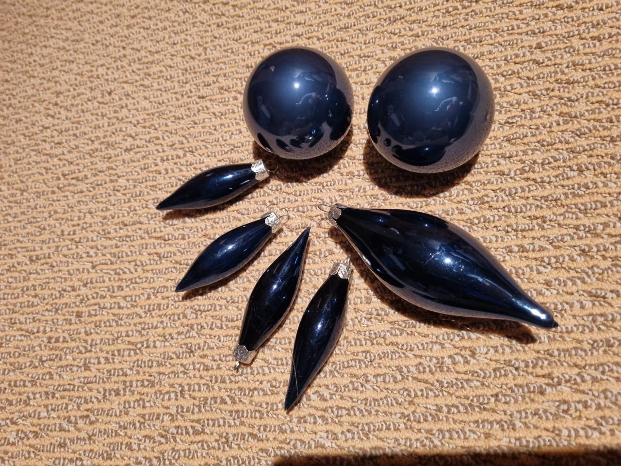 Kerstballen/pegels glanzend blauw