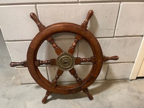 Houten Stuurwiel Boot Mahonie Nauticalia Londen