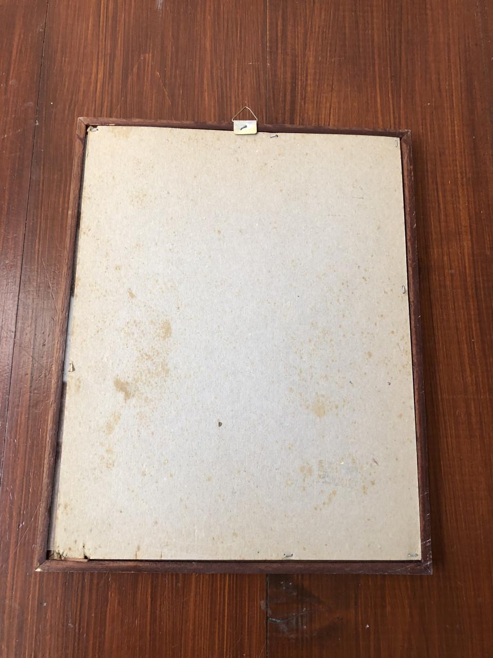 Lief vintage Sarah Kay prentje in houten lijstje