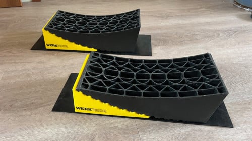 Camper wielkeggen oprijblok Werkthor met tas