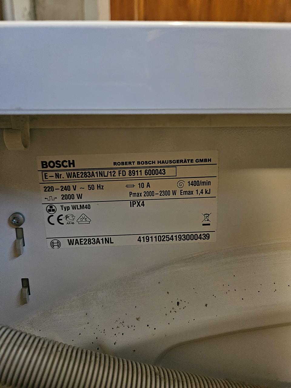 Wasmachine Bosch gereserveerd