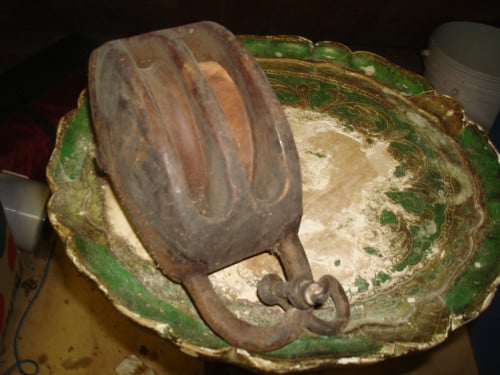 Scheepsantiek dubbelschijfsblok