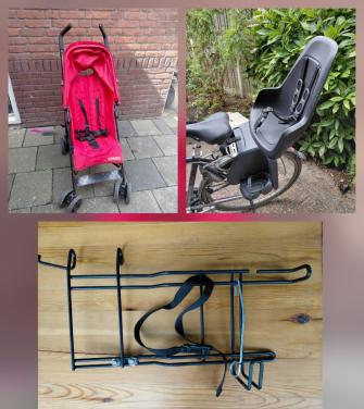 Fietsstoeltje, buggy en buggydrager