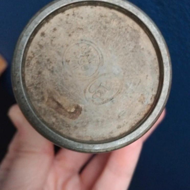 Antiek Tin Bekers / Urn / Kamerkandelaar