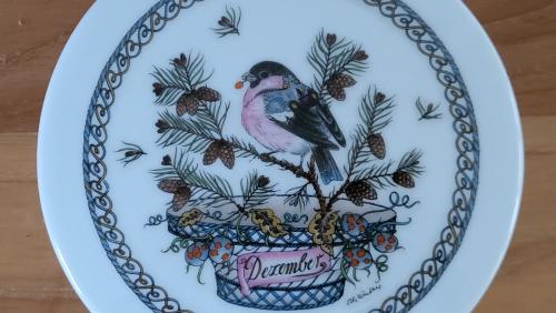 Hutschenreuther Ole Winther porseleinen dekseldoos goudvink