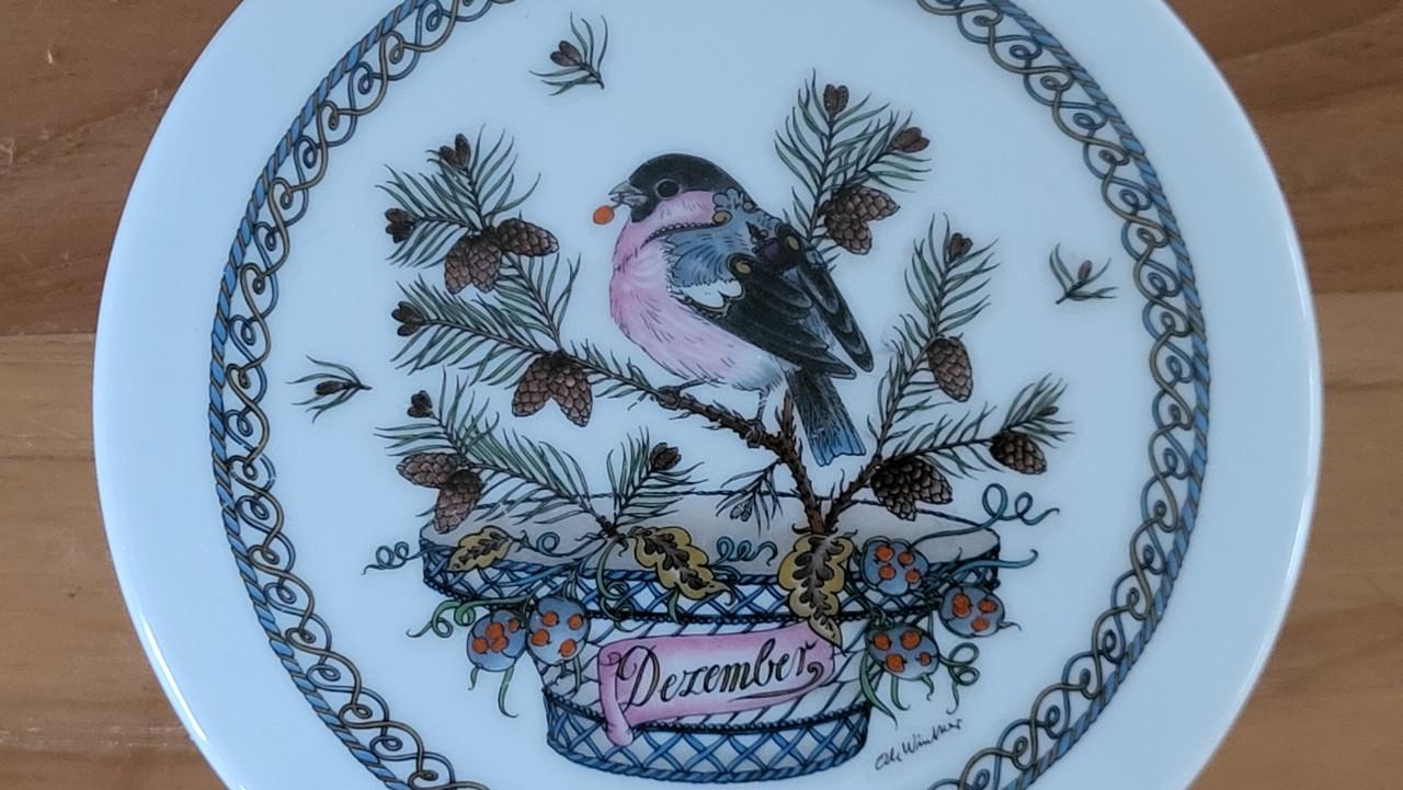 Hutschenreuther Ole Winther porseleinen dekseldoos goudvink