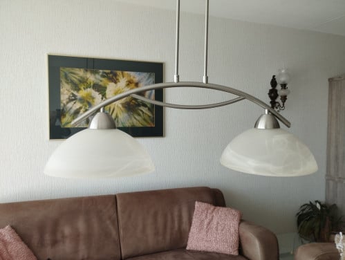 2 Hanglampen glas