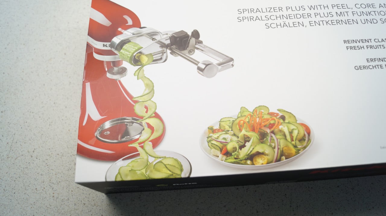 Spiraal plus pel schil accessoire voor Kitchenaid keukenmachine.