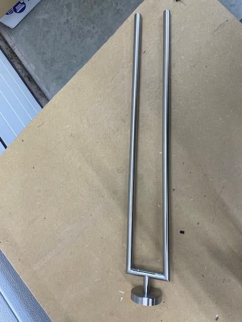 RVS handdoekenrek 2-armig