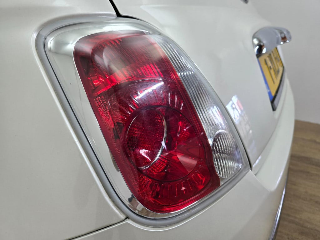 Fiat 500 twinair met panoramadak en unieke parelmoerkleur | tweedehands fia