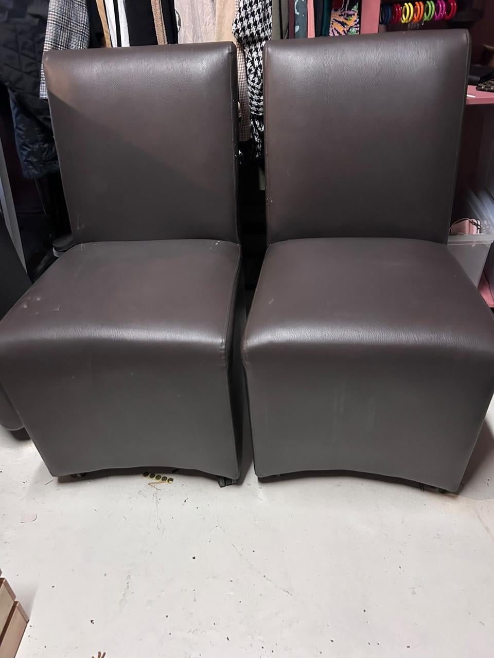 6 donkerbruine eetkamer stoelen