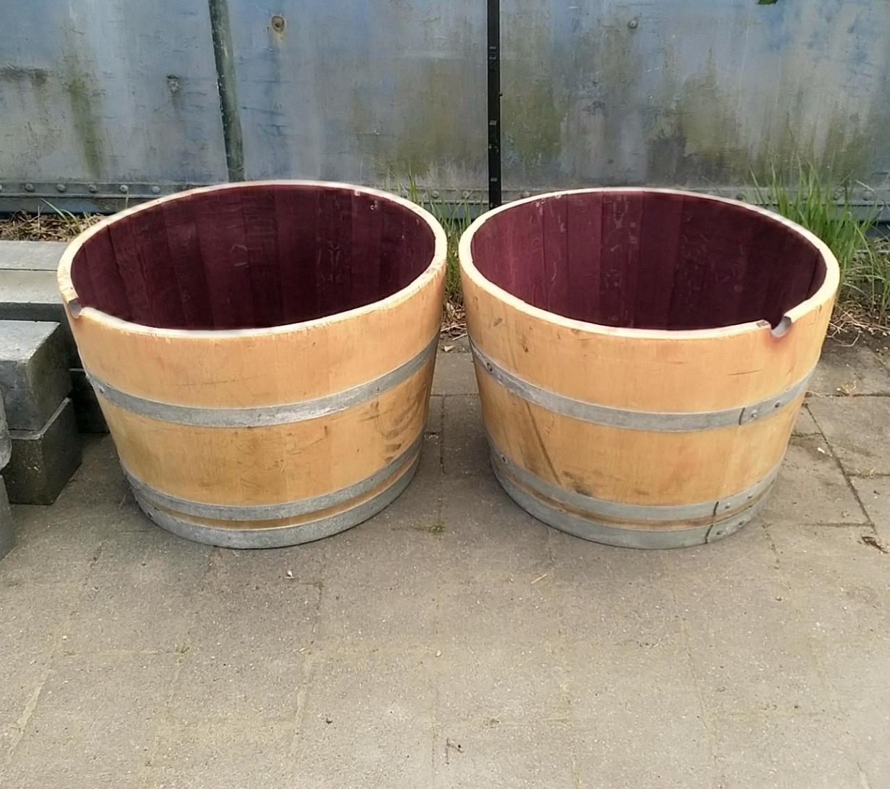 Drinkbak groot, eiken kuipen 110 liter