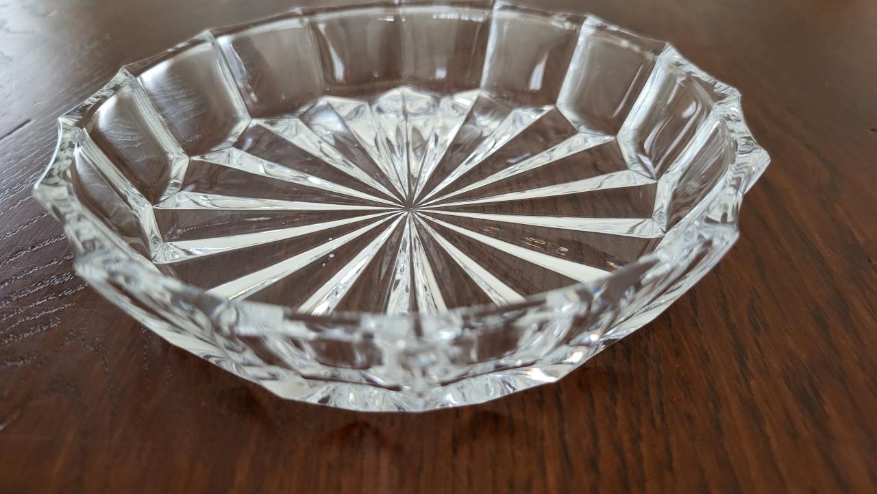 Kristallen schaaltje / onderzetter dia 12,5 cm