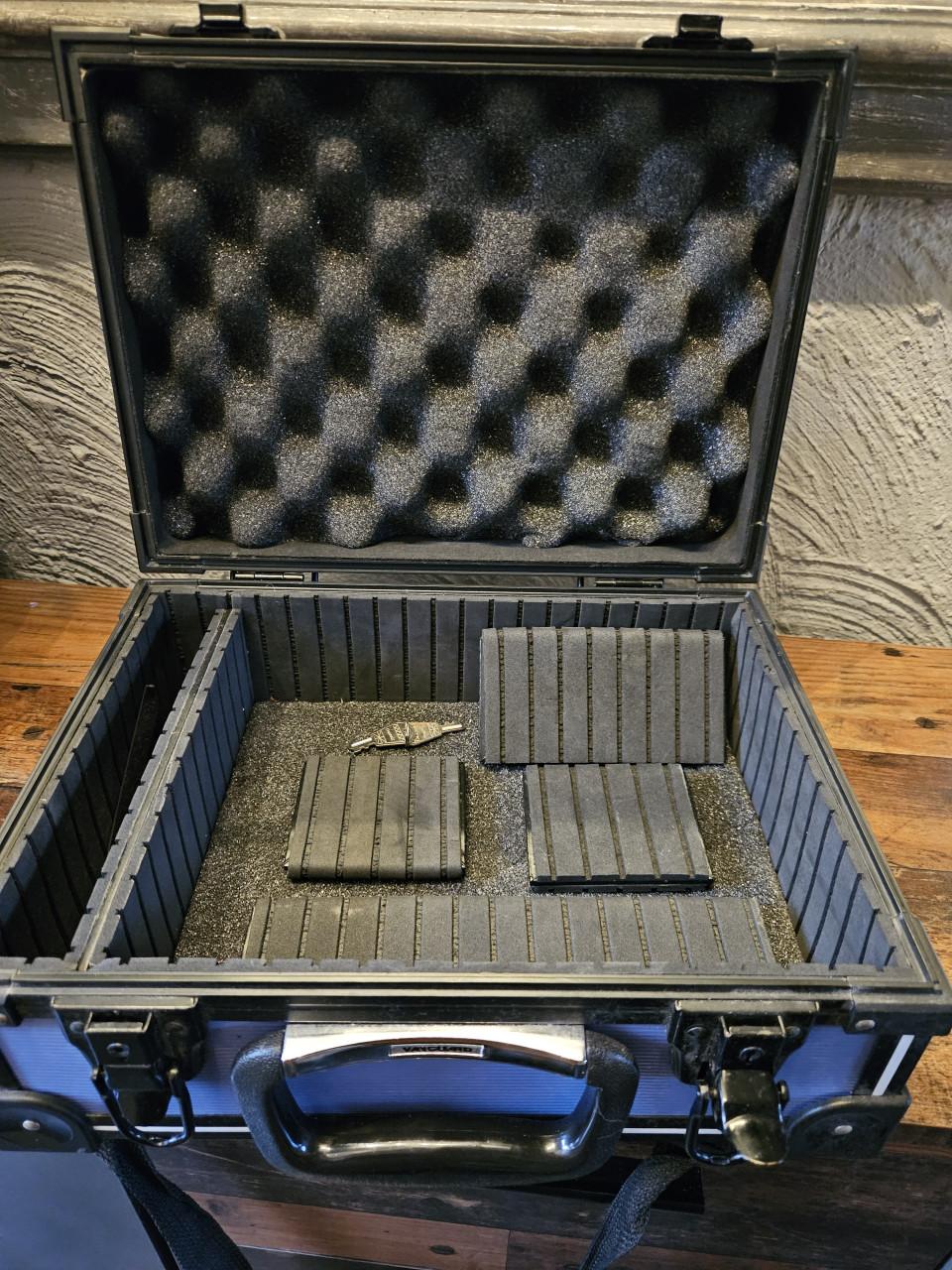 Vanguard Koffer Blauw -Camerakoffertje Stevig incl 2 sleutels