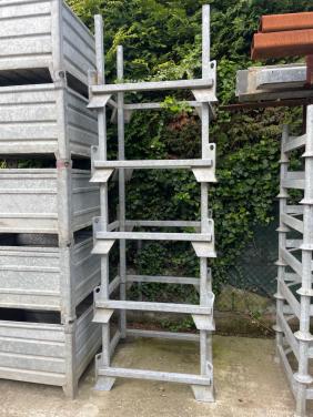Stalen stapelrek 5x, afmeting : 100x70cm