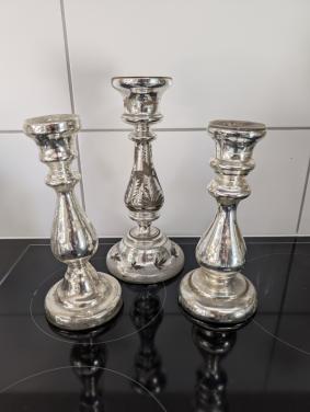 Kandelaars Zilverglas