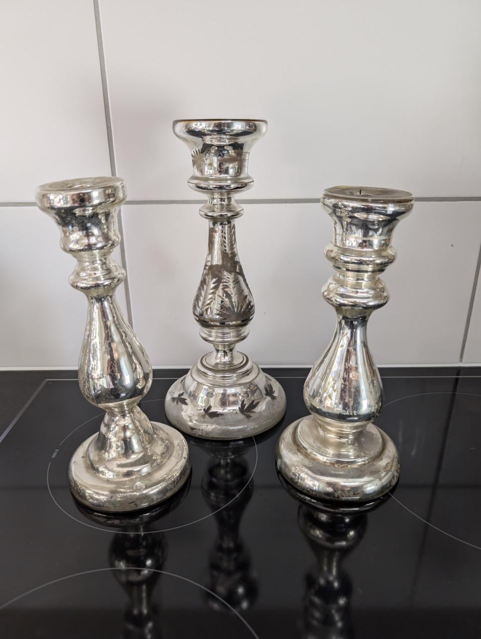 Kandelaars Zilverglas