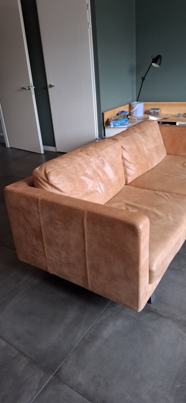 2x leren zitbank